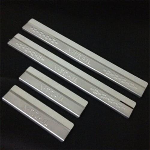 ABAIWAI For Nissan X-Trail Door External Scuff Plate Pad Cover 304 Stainless Steel Auto Accessory X Trail 2014 2015 2016 4PCS