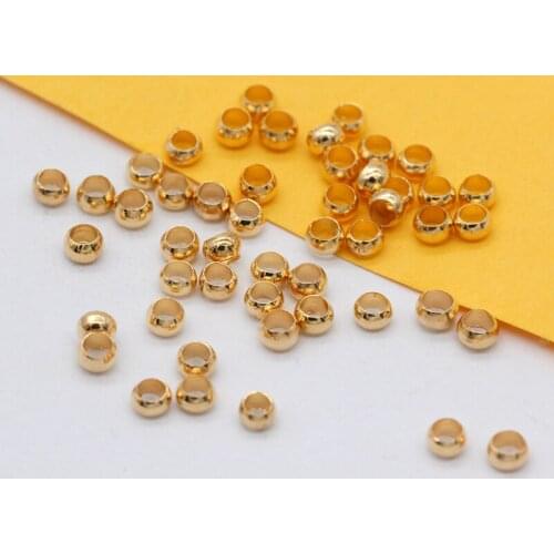 1000p 2/2.5/3mm Gold silver color Ball Crimp End Beads Stopper Spacer Beads Components For Diy Jewelry Making Findings Supplies