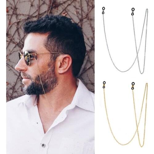 Glasses Chain Necklace, Sunglasses Chain Cords Holder Metal Strap Chainlet Stainless Steel Eyewear Band Sunglass Chain