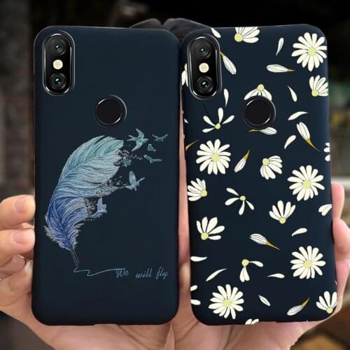 For Xiaomi Mi 8 Case Xiaomi Mi 8 Lite Cover New Flower Feather Silicone Phone Case For Xiaomi Mi8 8 Mi8Lite TPU Back Cover Cute