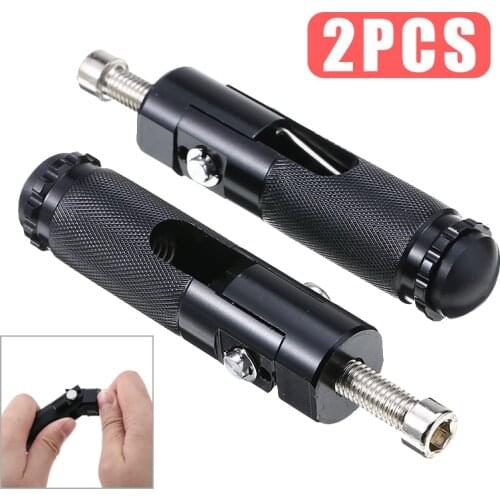 2pcs Black CNC Aluminum Motorcycle Folding Footrests Footpegs Foot Rests Pegs Rear Pedals For Scooter Bike Dirt Bike Accessories