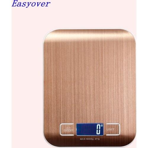 10kg 1g Stainless Steel Digital Kitchen Scale 10KG LCD Electronic Weight Scales Home Food Diet Cooking Measure Tool With Backlit