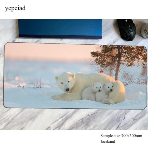 Polar Bear mouse pad gamer 700x300x3mm mousepad Personality desk mat Boy Gift gaming accessories pc game keyboard mats oversized