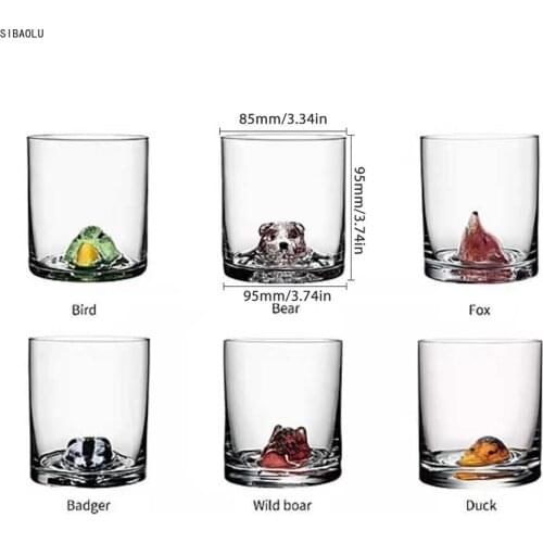 Creative Animal Glass Cup Lead-Free Ultra-Clarity Glass Wine Glass Beer Glass for Beer Water Wine Whiskey Tea Gifts glass mug