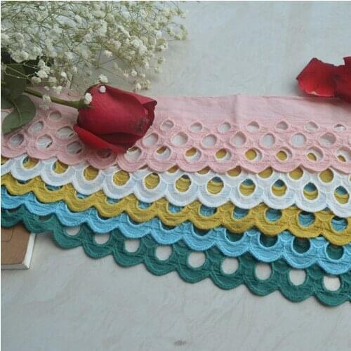 Pure cotton lace embroidery lace cloth garment accessories DIY manual material color width 9cm