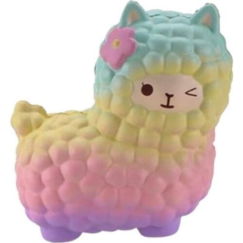 Cute Squishies Squeeze Toy Antistress Sheep Alpaca Squishy Super Slow Rising Scented Stress Reliever Toys Baby Kids Gift 12CM