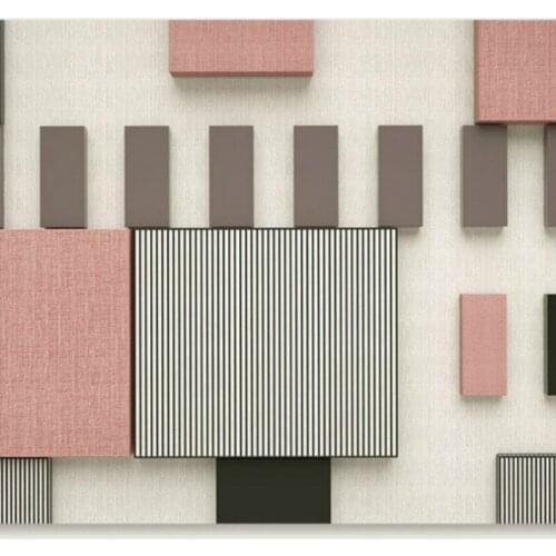 Dropship Colomac Wallpaper Mural Natural Simplicity Cloth Three-Dimensional Square Geometric Wallpaper Wall Paper Papier Peint