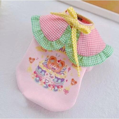 NEW Dog Sweatshirt Coat Winter Cat Clothes Warm Dog Hoodies With Plaid Bibs Pullover Costume For Small Dogs Chihuahua Pet Outfit