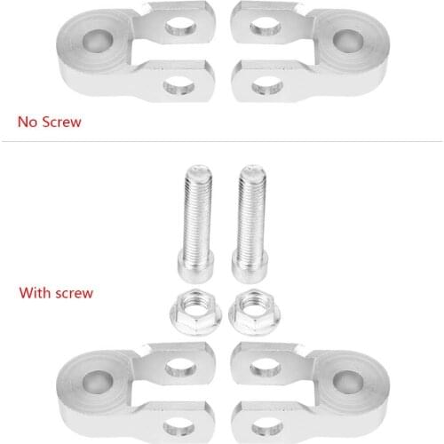 2pcs Aluminium alloy Universal Motorcycle Rear Shock Absorber Riser Height Extension Silver for Most motorcycles New