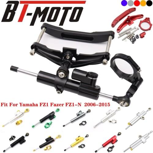 Motorcycle Adjustable Steering Stabilize Damper Bracket Mounting Kit Fit For Yamaha FZ1 FAZER FZ1-N 2006-2012 2013 2014 2015
