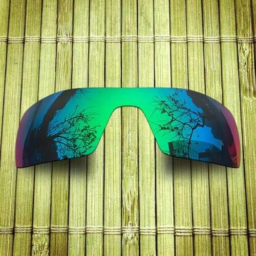 Polarized Replacement Lense For-Oakley Oil Rig Sunglasses Frame - Green Color Mirrored Coating