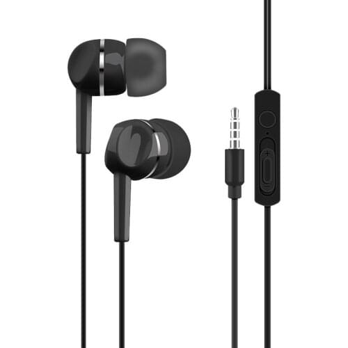 1PCS 3.5mm Wired In-Ear Earphones with Mic Earpiece Comforted Earbud Volume Control Stereo Sport Headset for Computer PC