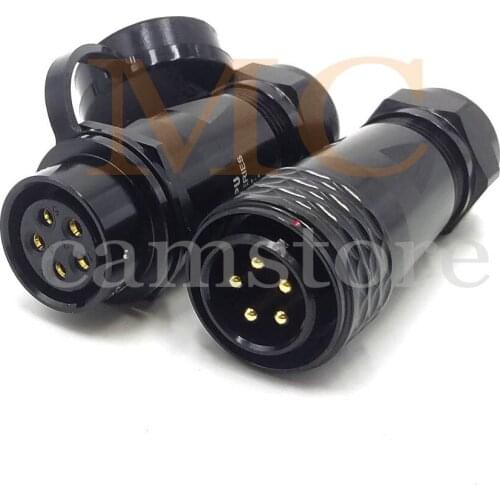 SA20 5Pin Waterproof Aviation Connector Cable Power Quick Disconnect Outdoor Wire Plug for LED/Marine/Lighting Application