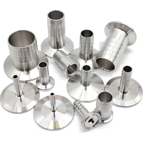 Hose barb coupler OD 8MM-38MM Stainless Steel SS316L Sanitary Pipe Fitting Ferrule OD 24.5mm-50.5mm fit 1" 1.5" Tri Clamp