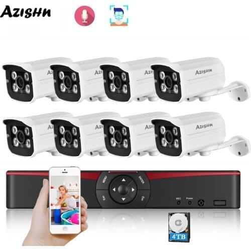H.265 8CH 5MP POE NVR CCTV Security System 5.0MP IR Outdoor Waterproof Audio Metal IP Camera P2P Video Surveillance Set