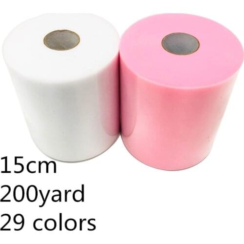 Tulle Roll 200 Yards 15cm Organza Fabric Wedding Decor White TUTU Baby Shower Tulle Decoration Roll Party and Events Engagement