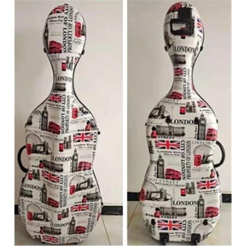 High Quality Carbon Fiber Cello Case/Wheells 4/4 Size