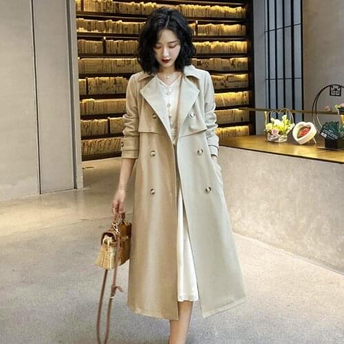 WEIHAOBANG Women's Double Breasted Trench Coats