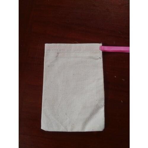 1000pcs high quality cotton jewelry gift pouch cotton drawstring bag custom logo and free shipping