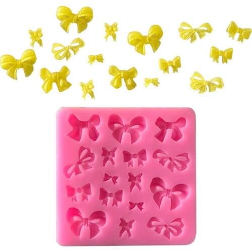 16 Different Size Bowknot Shaped Silicone Fondant Cake Decorating Mold Chocolate Molds Baking Tools Kitchen Accessories