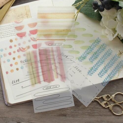 18 Sheet Cheek List Design Colorful Line Dot Pattern Paper Tag Design Gift Tag Gift Decoration Scrapbooking DIY Background