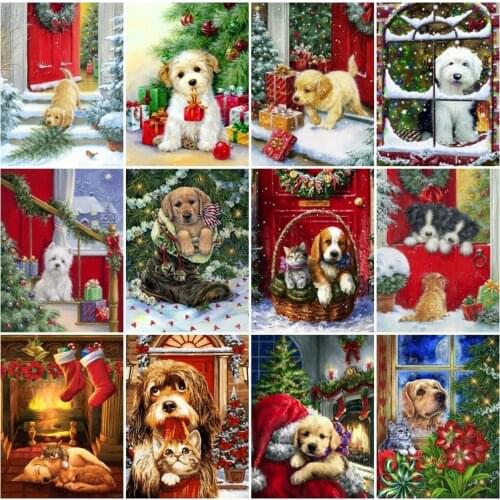 3D Diamond Embroidery Animal Full Drill Square Diamond Painting Dog Cross Stitch Needlework 5D Diy Beaded New Arrival Child Gift