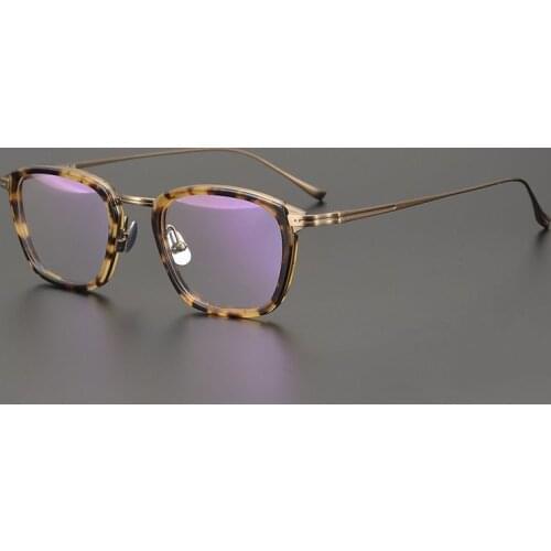 Brand Japanese Acetate Titanium Glasses Frame Men Women Original Quality Exquisite Eyeglasses Retro Round Spectacles Eyewear