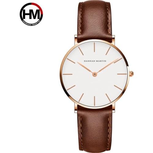 Women Watches Creative Top Brand Japan Quartz Movement Watch Fashion Simple Causal Leather Strap Female Waterproof Wristwatches