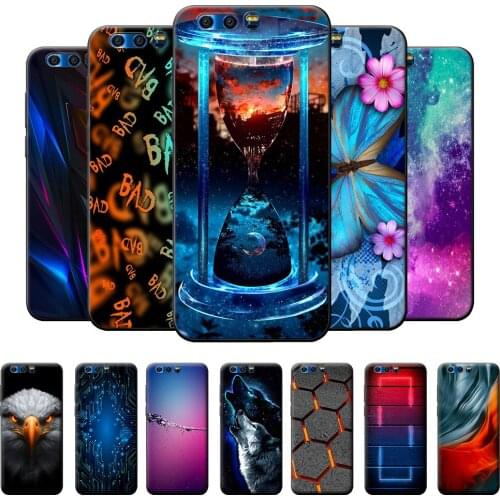 For Honor 9 Case Soft Back Cover For Honor 9 Silicone TPU Phone Case For Huawei Honor 9 Black Protective Case For Honor 9 Fundas
