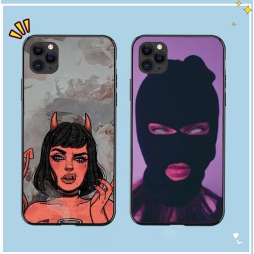 YNDFCNB Devil Woman Sexy Girl Fashion Phone Case for iPhone 8 7 6 6S Plus X 5S SE 2020 XR 11 12 mini pro XS MAX