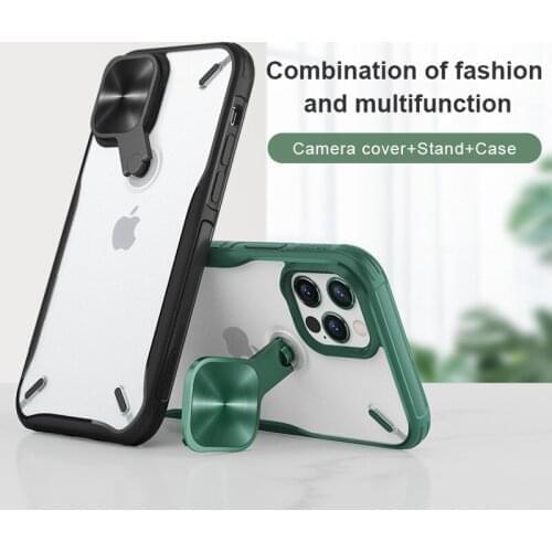 2020 Top Sale For iphone 12 pro Max Case camera cover phone stand holder all around coverage mobile phone case NILLKIN
