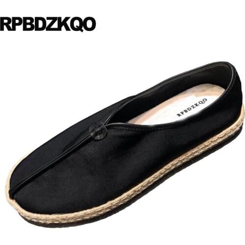 Casual Yellow Walking Green Black Flats Retro Hemp 2021 Designer Canvas Breathable Italian Mens Shoes Brands Espadrilles Slip On