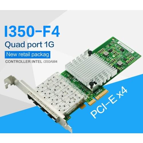 FANMI I350-4SFP PCI-E x4 I350-F4 Gigabit Quad Port Server Network Adapter intel i350AM4