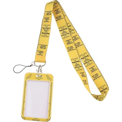FD0240 Fashion Keychain Belt Phone Lanyard Key ID Card USB Badge Holder DIY Lasso Lanyarde Card Cover With Lanyard
