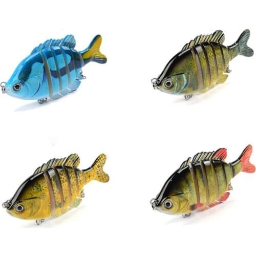 8.5cm 25g Artificial Bait Bionic 3D Eyes ABS 6 Segment Fishing Fake Bait for Freshwater