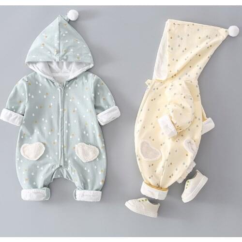 Baby Girls Rompers Kids Costume Jumpsuits Cute Fall Outfit for Toddler Cotton Coat