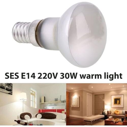 E14 Incandescent Lamp Home Study Indoor Bedroom Spotlight Screw Type 220-240V Universal SES 30W Bulb Replacement Living Room