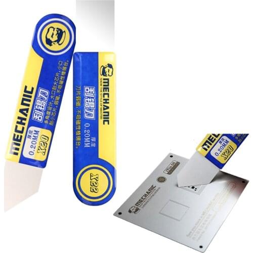 MECHANIC X20/X22 Metal Scraping Tin Knife For BGA Reballing Clean Solder Paste Tin Scraper Knife Tools Phone Screen Glue Removal