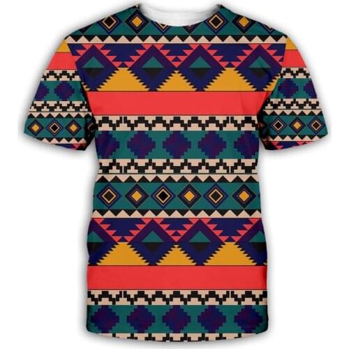 Brand Fashion Men t shirt Bohemia style 3D Printed National Art Style T Shirt Unisex streetwear Casual t-shirt KY-5547