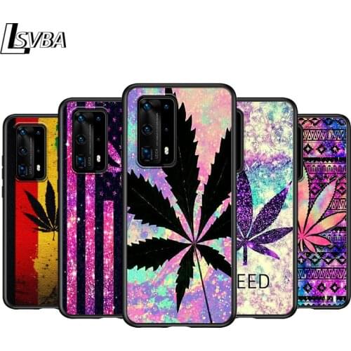 Fashion Kenevir yaprak For Huawei P Smasrt 2018 2019 2020 2021 Smart S/Z Smart Plus Smart Pro Black Soft Cover Phone Case