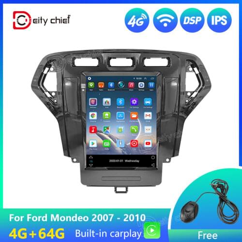 Tesla style screen For Ford Mondeo 4 2006 2007 2008 2009 2010 Android Car Radio Multimedia Video Player Navigation GPS