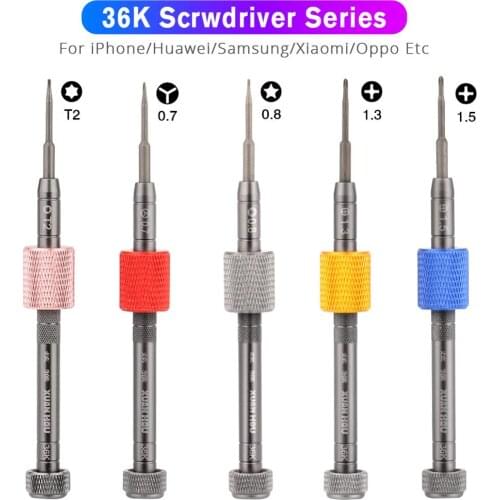 DIYFIX 36K High Precision S2 Batch Head Non-slip T2 PH1.5 1.3 Screwdriver Set For iPhone 7 8P XS MAX Android Mobile Phone Repair
