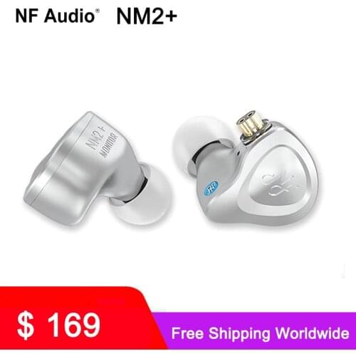 NF Audio NM2+ Dual Cavity Dynamic In-ear Monitor Earphone Aluminum shell with Adaper(6.35 to 3.5) 2 Pin 0.78mm Detachable Cable