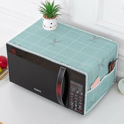 New Microwave Oven Cover with Storage Bag Dustproof Microwave Oven Dust Cover Towel Protector Washable Kitchen Gadgets 34x100cm