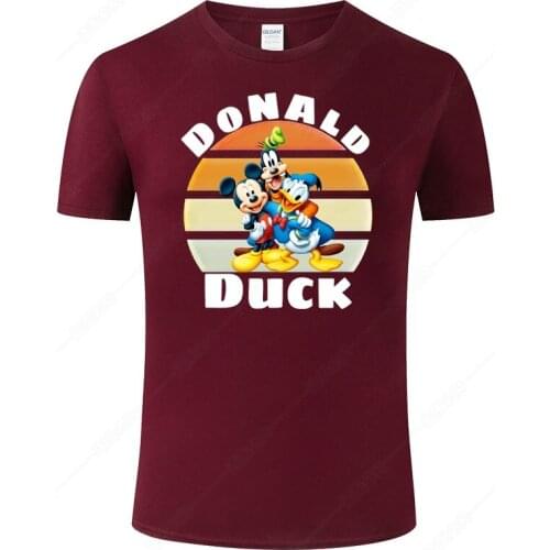 2021 New Donald Duck T Shirt Summer Cotton Short Sleeve Harajuku T-shirt Men Top Cool Print Tee J107