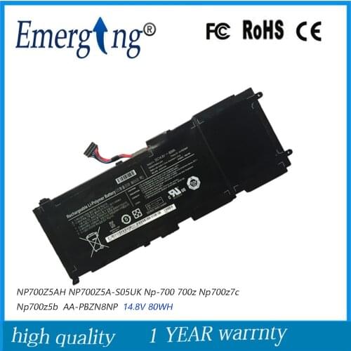 14.8V 80Wh New Original Laptop Battery AA-PBZN8NP for Samsung NP700Z5AH NP700Z5A-S05UK