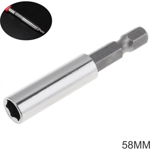 Screwdriver Socket Extension 58mm Hex Shank Screwdriver Bit Extension Rod with Magnetic Extension Positioning Rod