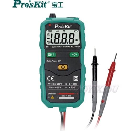 Proskit MT-1509 Smart Pocket Type Automatic Range Digital Multimeter Anti-Burn High Precision Non-contact Household Test Meter