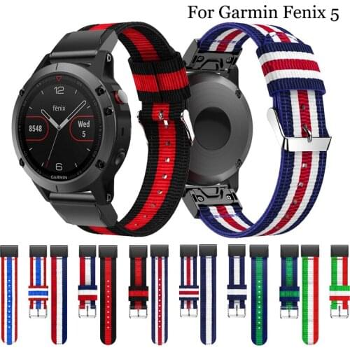 22mm Nylon Strap Watchband for Garmin Fenix 5 5 plus/6 6 Plus Bracelet Quick Fit Sport Band Replacement Wristband