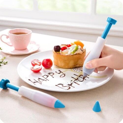 Cake Piping Pen DIY Writing Pastry Icing Pen Kitchen Baking Cream Fondant Cookie ,Icing Piping Pastry Nozzles Decorating Tool